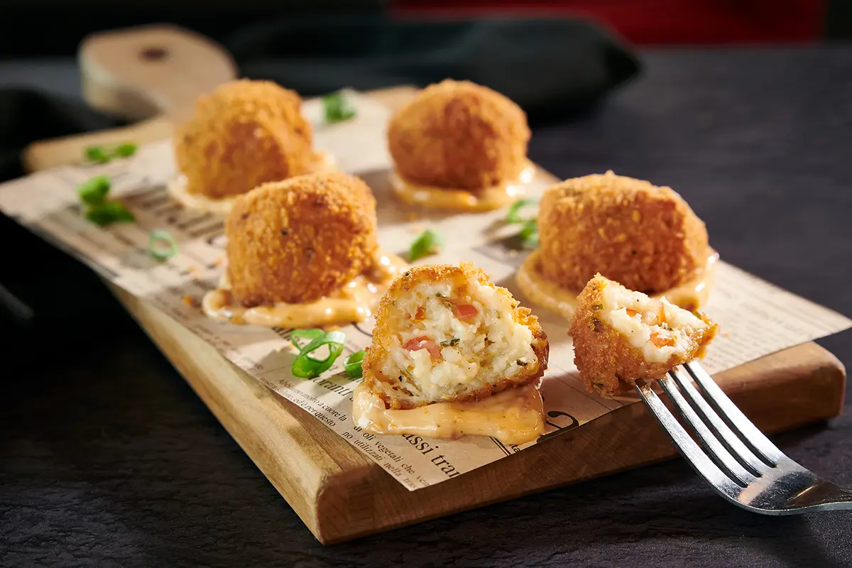Arancini croustillants servis au restaurant Pacini