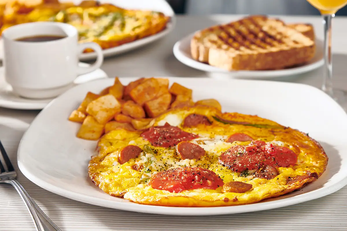 Frittata Calabrese served at Pacini restaurant.
