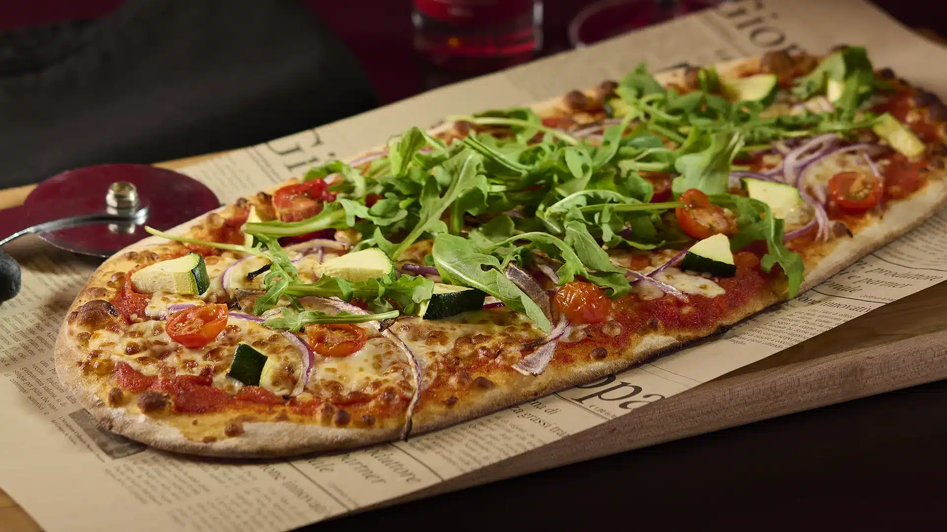 Pizza Primavera Pacini garnie de légumes frais et colorés